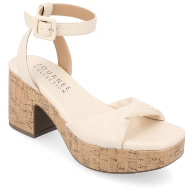 Journee Collection Collection Women's Tru Comfort Foam Eianna Sandals In Beige