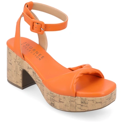 Journee Collection Collection Women's Tru Comfort Foam Eianna Sandals In Orange