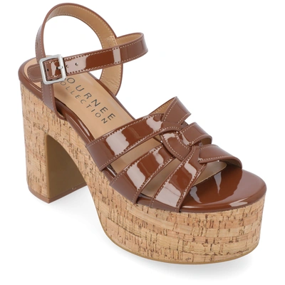 Journee Collection Collection Women's Tru Comfort Foam Jania Sandals In Brown