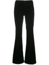 J Brand Maria High Rise Cotton Velvet Pants In Seriously Black