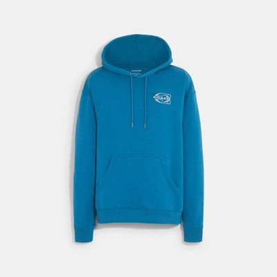 Coach Outlet Gradient Signature Hoodie In Blue