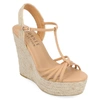 Journee Collection Yara Tru Comfort T-strap Espadrille Wedge Platform Sandal In Brown