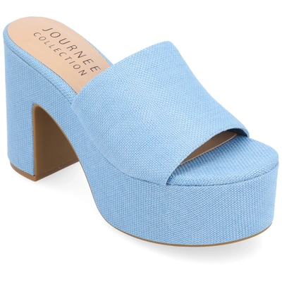 Journee Collection Collection Women's Tru Comfort Foam Enyya Sandals In Blue