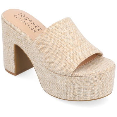 Journee Collection Collection Women's Tru Comfort Foam Enyya Sandals In Beige