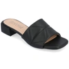 Journee Collection Elidia Quilted Slide Sandal In Black