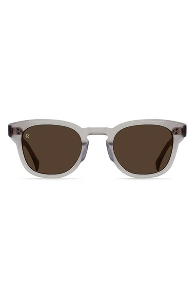 Raen Squire 49mm Round Sunglasses In Shadow Grey/ Vibrant Brown