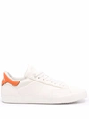 Heron Preston Logo Vulcanized Low Top Leather Sneakers In White
