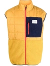 Cotopaxi Chest Logo-patch Quilted Gilet In Yellow