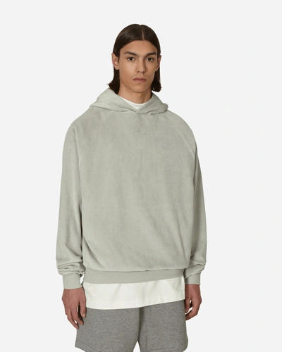 Adidas Originals Basketball Velour Hooded Sweatshirt In Grey