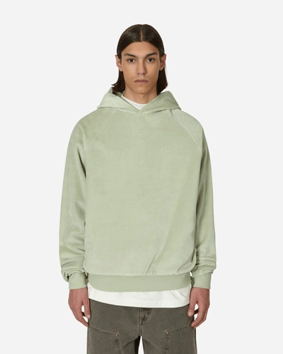 Adidas Originals Basketball Velour Hooded Sweatshirt In Green