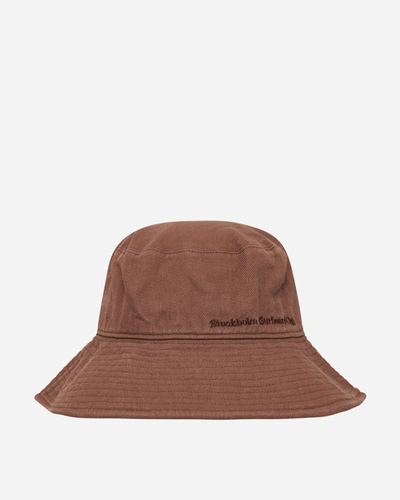 Stockholm Surfboard Club Embroidered Logo Bucket Hat In Brown