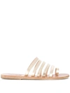 Ancient Greek Sandals Niki Metallic Leather Sandals In Metallic