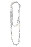 LAGOS LUNA FRESHWATER PEARL STATION NECKLACE