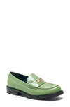 Free People Liv Penny Loafer In Green Apple