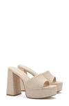 Larroude Women's Dolly Slip On Platform High Heel Sandals In Natural