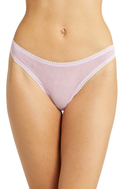 On Gossamer Gossamer Mesh Hip G Thong In Wisteria