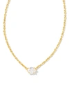 Kendra Scott Cailin Cubic Zirconia Station Necklace In Gold Metal