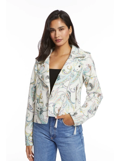 Robert Graham Monroe Paisley-print Vegan Leather Jacket In Multi