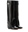 Givenchy Shark Lock Knee-high Boots In Black