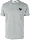 Comme Des Garçons Play Grey Heart Patch T-shirt In Grey