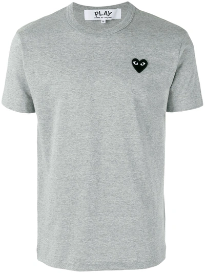 Comme Des Garçons Play Grey Heart Patch T-shirt In 1 Grey