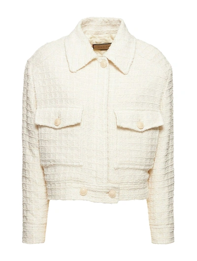 Gucci Tweed Jacket In White