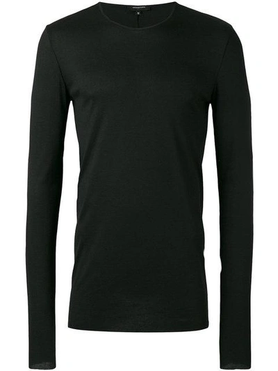 Unconditional Ribbed Crew Neck T-shirt - Black