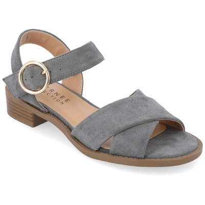 Journee Collection Collection Women's Cressida Sandals In Grey
