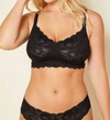 Cosabella Never Say Never Spaghetti Strap Sweetie Bralette In Black In Black