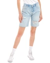 Frame Le Slouch Bermuda Cutoff Shorts In Blue