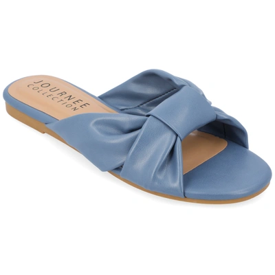 Journee Collection Collection Women's Tru Comfort Foam Zetia Sandals In Blue