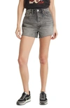 Re/done '50s Cutoff Mid Rise Cotton Denim Shorts In Midnight Ash