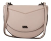 Karl Lagerfeld Light Pink Mauve Leather Shoulder Bag In Pink