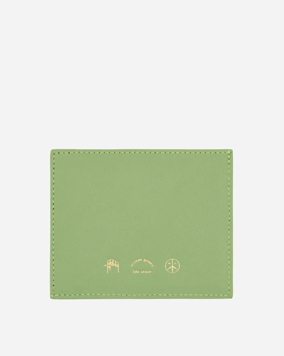 Mister Green Leather Classic Card Case In Green