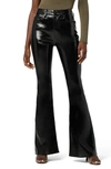 Hudson Holly High Rise Flared Jeans In Black Patent In Black Patent