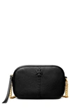 Tory Burch Mcgraw Leather Camera Bag In Black