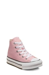 Converse Kids' Chuck Taylor® All Star® Eva Lift High Top Platform Sneaker In Mauve/white