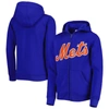 Outerstuff Youth Royal New York Mets Wordmark Full-zip Fleece Hoodie In Royal