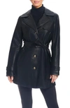 SANCTUARY FAUX LEATHER TRENCH COAT