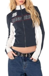 Edikted Boss Babe Colorblock Jacket In Navy