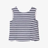 DR KID GIRLS BLUE & WHITE STRIPED BOW TOP