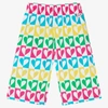 AGATHA RUIZ DE LA PRADA AGATHA RUIZ DE LA PRADA GIRLS WHITE & PINK WIDE LEG TROUSERS