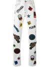PHILIPP PLEIN EMBROIDERED PATCH JEANS,MDT0010PDE011N11967012