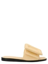 Boyy Yellow Puffy Flat Sandals In Beige