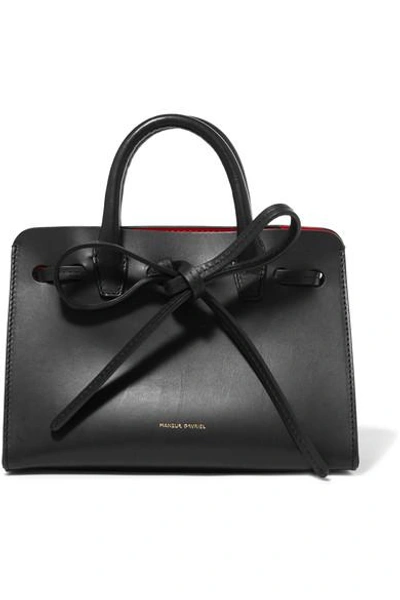 Mansur Gavriel Sun Mini Mini Leather Tote In Black