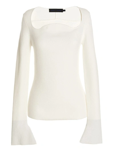Proenza Schouler Textured Knit Sweater In White