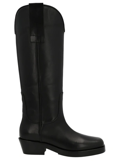 Raf Simons Black Knee-high Leather Boots