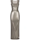 DOLCE & GABBANA DOLCE & GABBANA KIM DOLCE & GABBANA METALLIC-FINISH DRESS