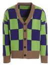 Lc23 'checkerboard' Cardigan In Multicolor