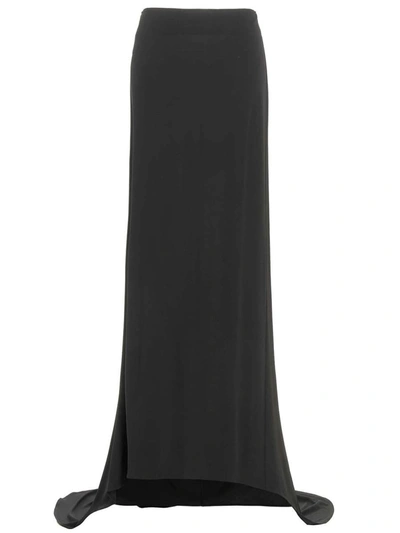 Magda Butrym Asymmetrical Long Skirt In Black